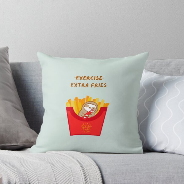 Item preview, Exercise Extra Fries French Fries Sloth  designed and sold by theslothinme.