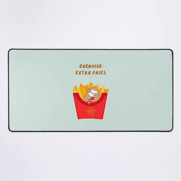 Aperçu de l'œuvre Exercice Extra Fries Frites Paresseux créée et vendue par theslothinme.