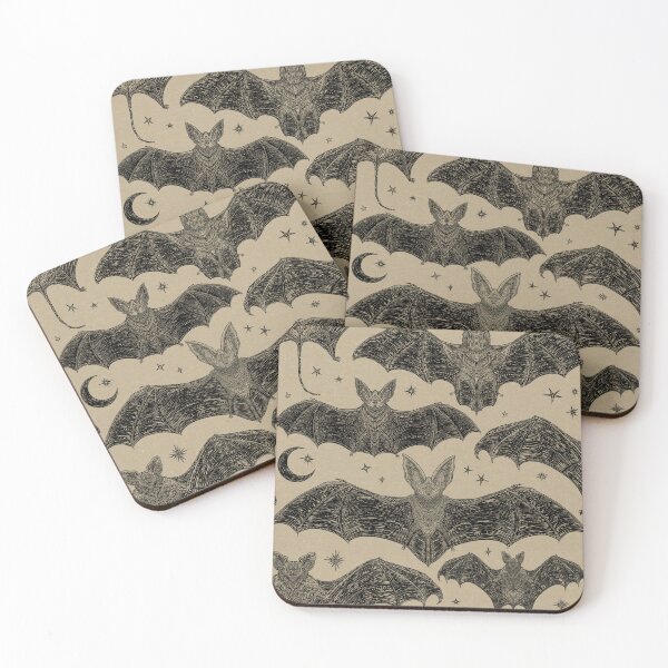 Item preview, Hand Drawn Bats on Kraft Paper designed and sold by Silver Steer Design.