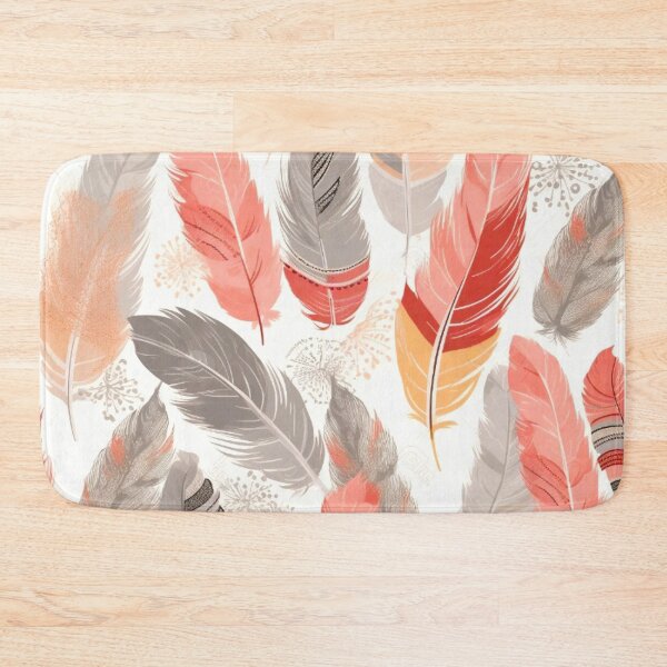 Item preview, Feathers - Coral, blush, ivory, gray, gold designed and sold by Highlandkings.