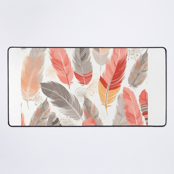 Artikelvorschau, Feathers - Coral, blush, ivory, gray, gold entworfen und verkauft von Highlandkings.
