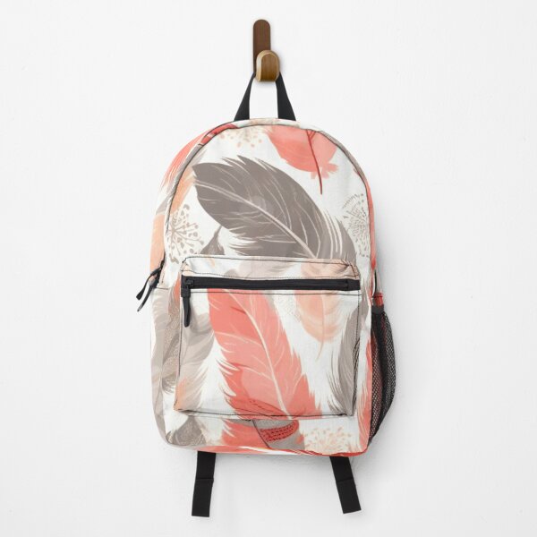 Artikelvorschau, Feathers - Coral, blush, ivory, gray, gold entworfen und verkauft von Highlandkings.