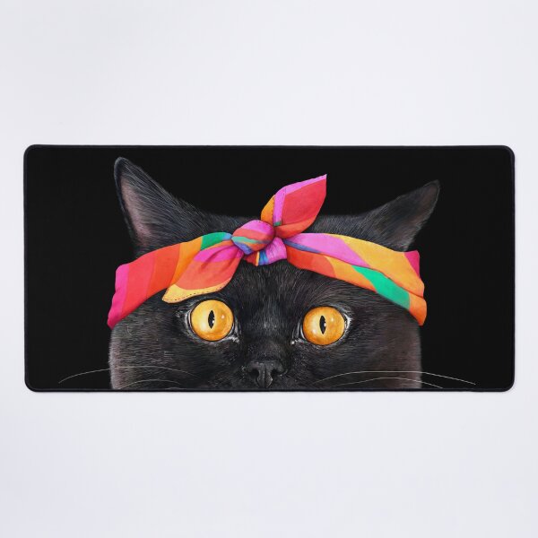 Item preview, Black cat with bandana designed and sold by Valeriya Korenkova Kodamorkovkart.