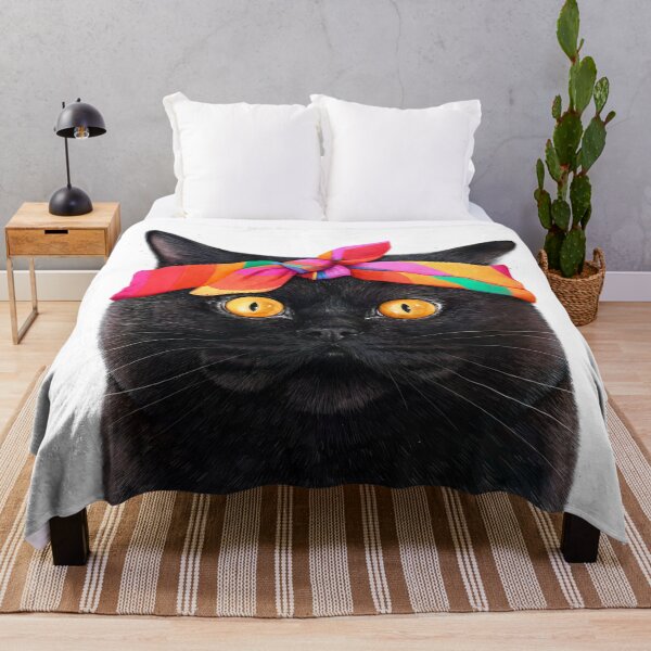 Item preview, Black cat with bandana designed and sold by Valeriya Korenkova Kodamorkovkart.