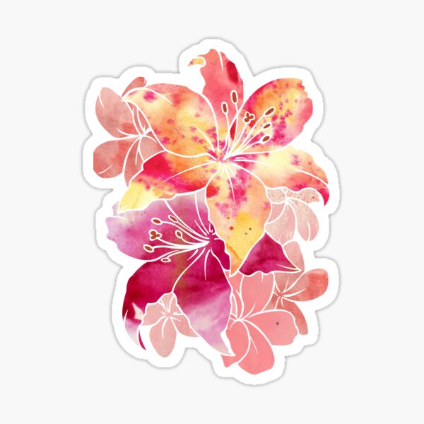 Item preview, Watercolor Star Gazer Lily and friends designed and sold by Bri Lantrip.