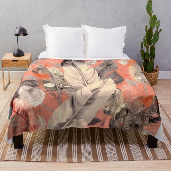 Item preview, Feathers - Coral, blush, ivory, gray, gold 2 designed and sold by Highlandkings.