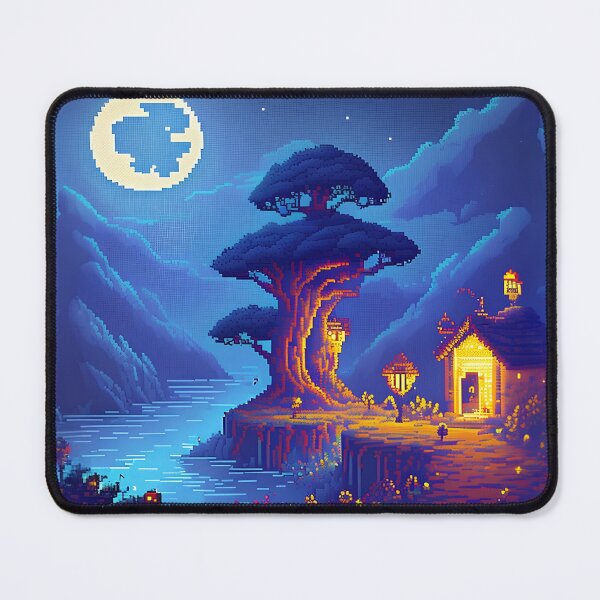 Item preview, pixel art night landscape designed and sold by Azonips.