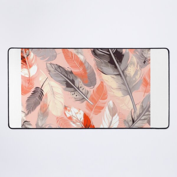 Artikelvorschau, Feathers - Coral, blush, ivory, gray, gold 3 entworfen und verkauft von Highlandkings.