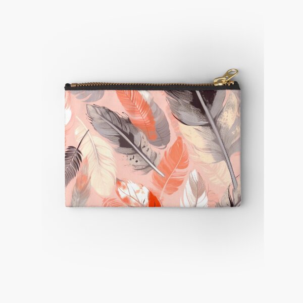 Item preview, Feathers - Coral, blush, ivory, gray, gold 3  designed and sold by Highlandkings.