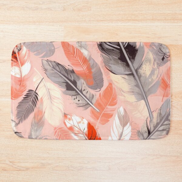 Item preview, Feathers - Coral, blush, ivory, gray, gold 3  designed and sold by Highlandkings.