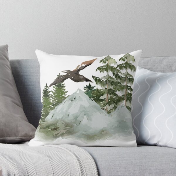 Aperçu de l'œuvre Montagnes aquarelles avec des arbres créée et vendue par TenderSoar.