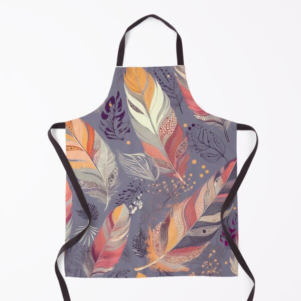 Item preview, Feathers - Coral, eggplant, gray, silver, gold designed and sold by Highlandkings.