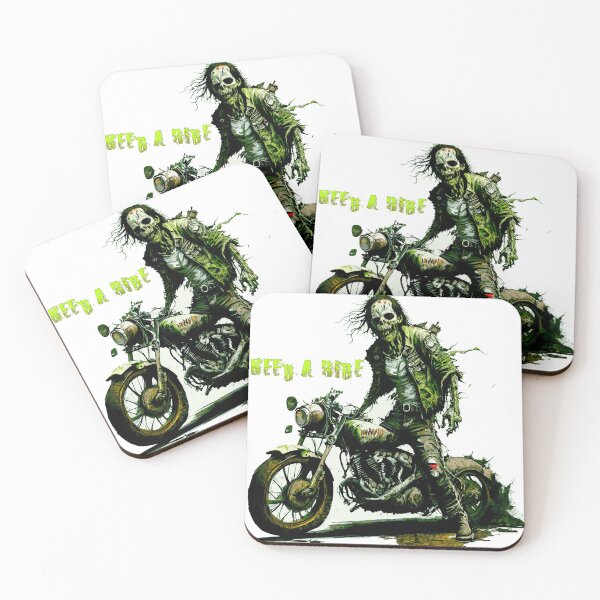 Item preview, Zombie on a motorcycle illustration style.  designed and sold by mixreality.