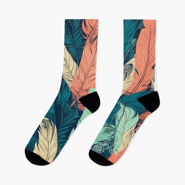 Item preview, Feathers - Coral, mint, navy, gold, white  designed and sold by Highlandkings.