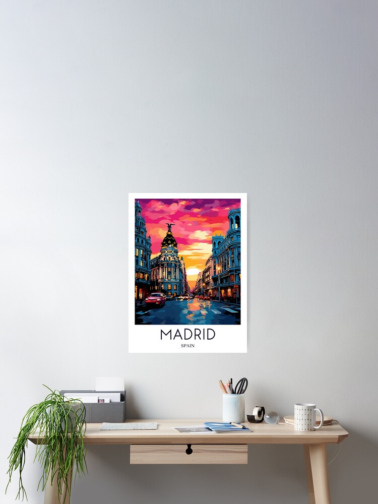 アート・デザイン・音楽 Photographers from the Madrid School A Pop Art Travel Print of Madrid - Spain