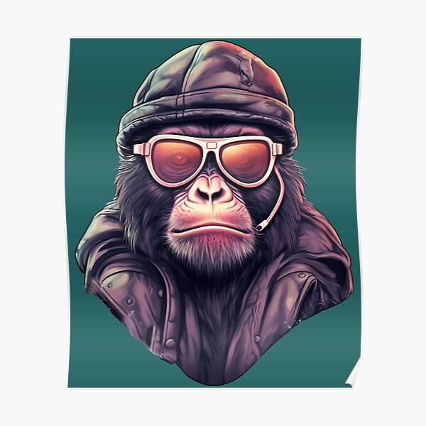 Monkey Sunglasses Wall Art for Sale | Redbubble