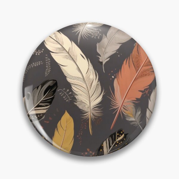 Artikelvorschau, Feathers - Coral, mustard, beige, gray, black 4 entworfen und verkauft von Highlandkings.