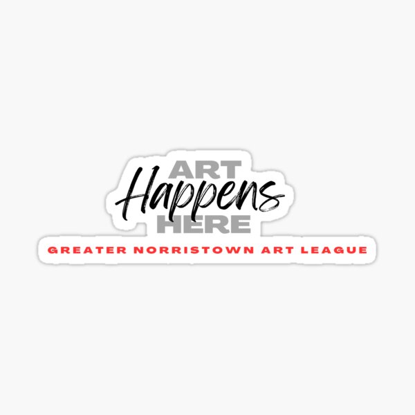 Greater Norristown Art League (red) Sticker