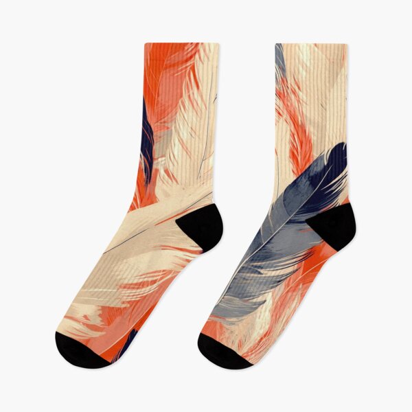 Artikelvorschau, Feathers - Coral, navy, beige, cream, gold 2 entworfen und verkauft von Highlandkings.