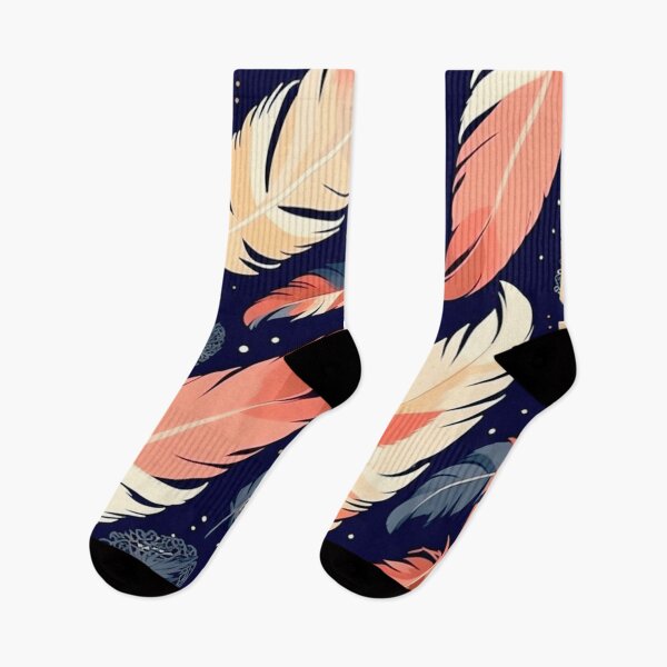 Artikelvorschau, Feathers - Coral, navy, beige, cream, gold 3 entworfen und verkauft von Highlandkings.
