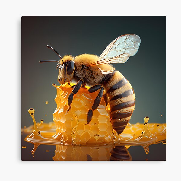 Vista previa del artículo con la obra «abeja en miel», diseñado y vendido por TheFullFantasy.