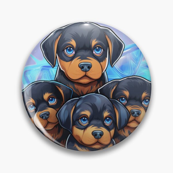 Item preview, Charming Quartet of Irresistible Blue-Eyed Rottweiler Puppies designed and sold by CatDogBin.