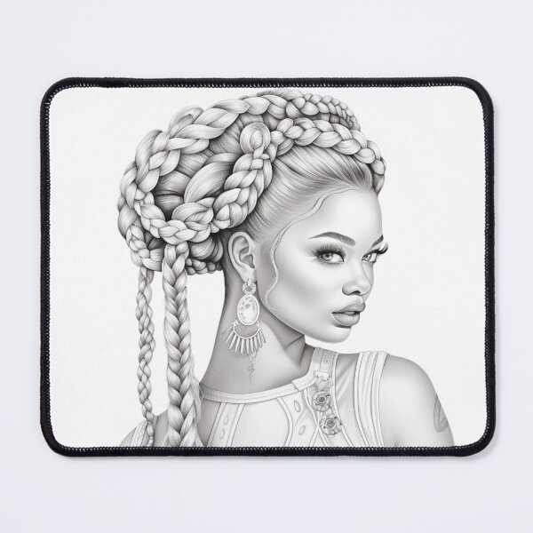 Item preview, Braids of Serenity: Captivating Women's Portrait designed and sold by aurahealing.