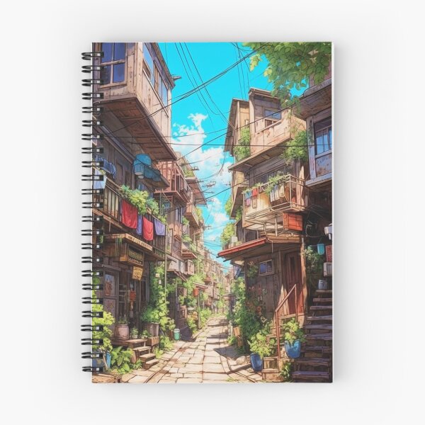 Artikelvorschau, Fantasievolles Viertel, inspiriert vom Studio Ghibli entworfen und verkauft von RedCosmos-.