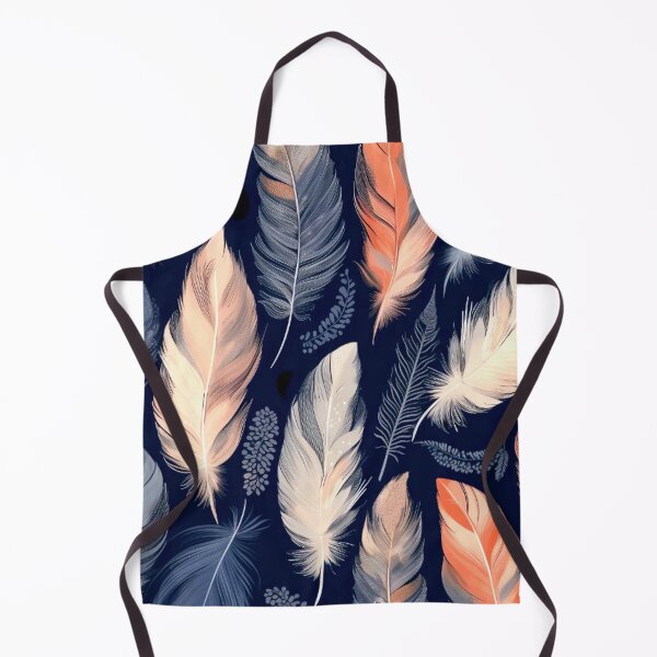 Item preview, Feathers - Coral, navy, gray, silver, gold designed and sold by Highlandkings.