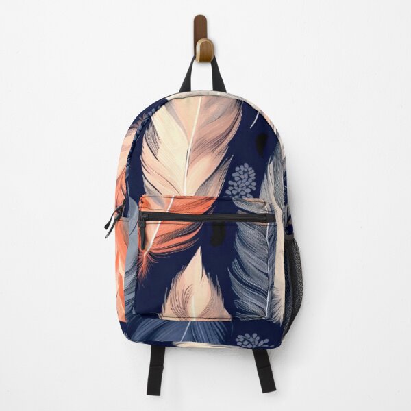Artikelvorschau, Feathers - Coral, navy, gray, silver, gold entworfen und verkauft von Highlandkings.