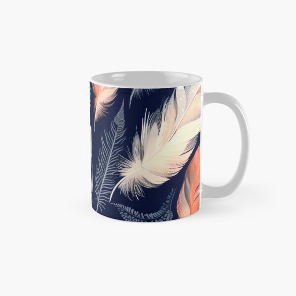 Item preview, Feathers - Coral, navy, gray, silver, gold designed and sold by Highlandkings.