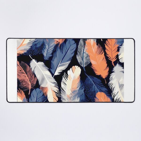 Artikelvorschau, Feathers - Coral, navy, gray, silver, gold 2 entworfen und verkauft von Highlandkings.
