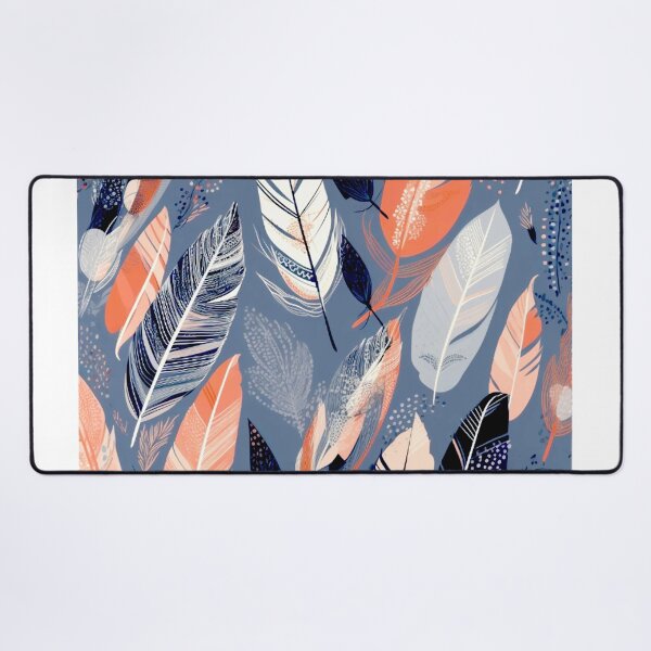 Artikelvorschau, Feathers - Coral, navy, gray, silver, gold 3 entworfen und verkauft von Highlandkings.