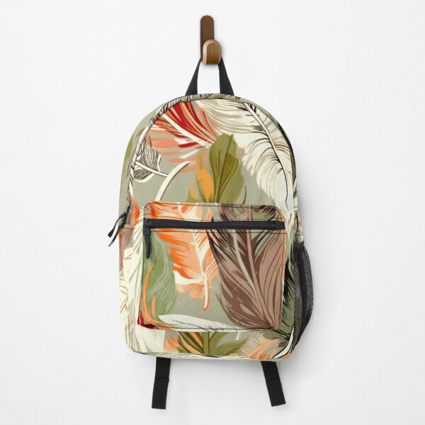 Item preview, Feathers - Coral, olive green, beige, cream, silver designed and sold by Highlandkings.