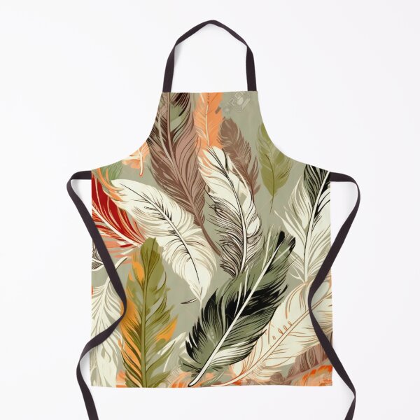 Artikelvorschau, Feathers - Coral, olive green, beige, cream, silver entworfen und verkauft von Highlandkings.