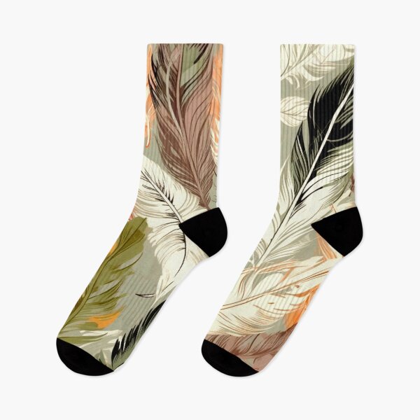 Artikelvorschau, Feathers - Coral, olive green, beige, cream, silver entworfen und verkauft von Highlandkings.