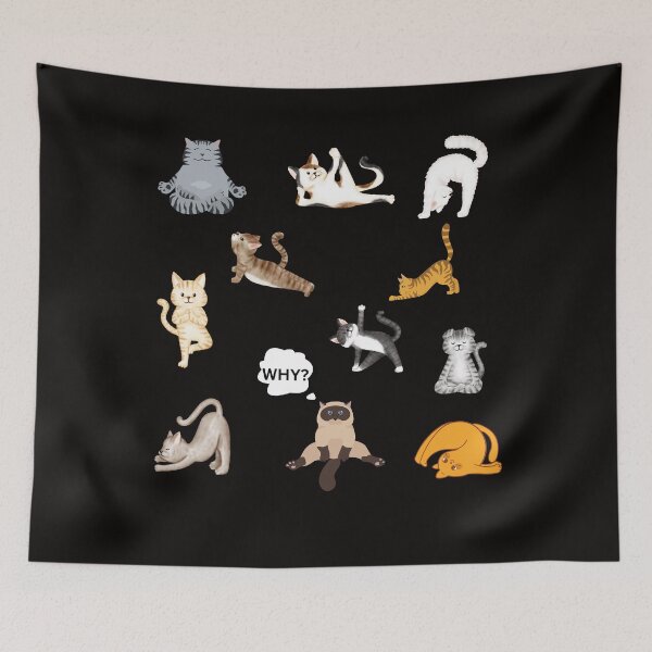 Item preview, yoga for cats designed and sold by misslizzyspin.