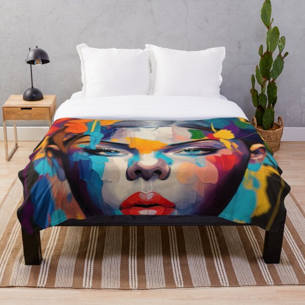 Item preview, Beautiful Woman Portrait Graphic Design, Colourful Palette Oil Painting designed and sold by jjii.