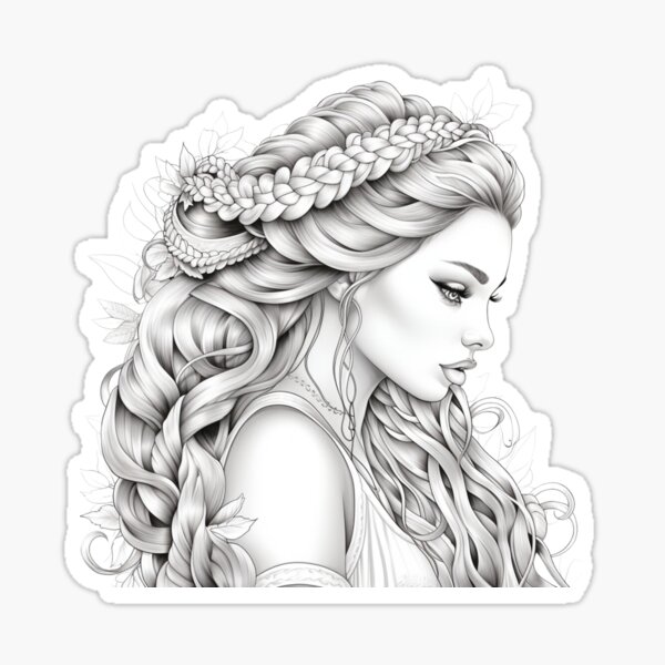 Braid #1 Sticker for Sale by JeonArts