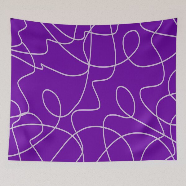 Item preview, Modern Line Art: Purple and White designed and sold by DanielleGensler.