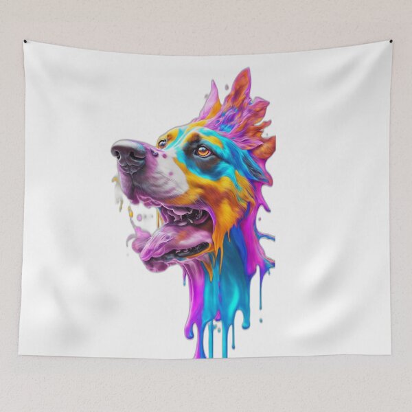 Item preview, Colorful Splash Dog Graphic Art designed and sold by DeevaValli.