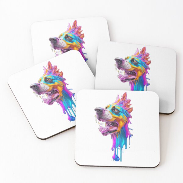 Item preview, Colorful Splash Dog Graphic Art designed and sold by DeevaValli.