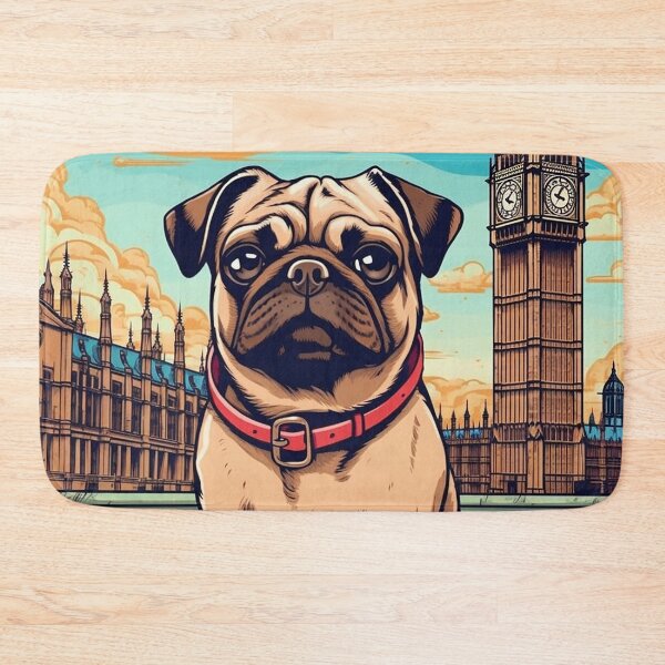 Item preview, Pug in London UK #2 designed and sold by Dog Lover.