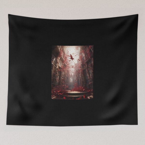 Item preview, Fantasy world with many books giant flyingcolor red designed and sold by StaceyJimmie.