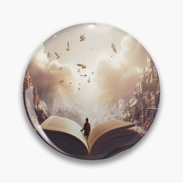 Item preview, Fantasy world with many books giant flyingcolor red designed and sold by StaceyJimmie.