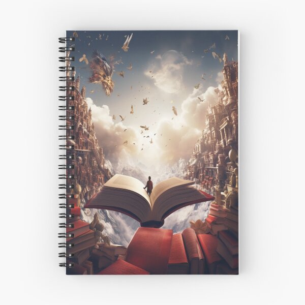 Item preview, Fantasy world with many books giant flyingcolor red designed and sold by StaceyJimmie.