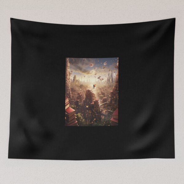 Item preview, Fantasy world with many books giant flyingcolor red designed and sold by StaceyJimmie.