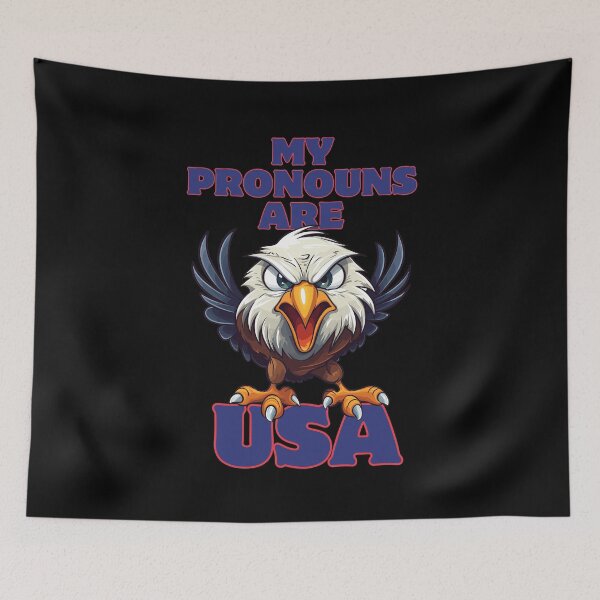 Item preview, My Pronouns Are Usa designed and sold by RockBeeDesigns.