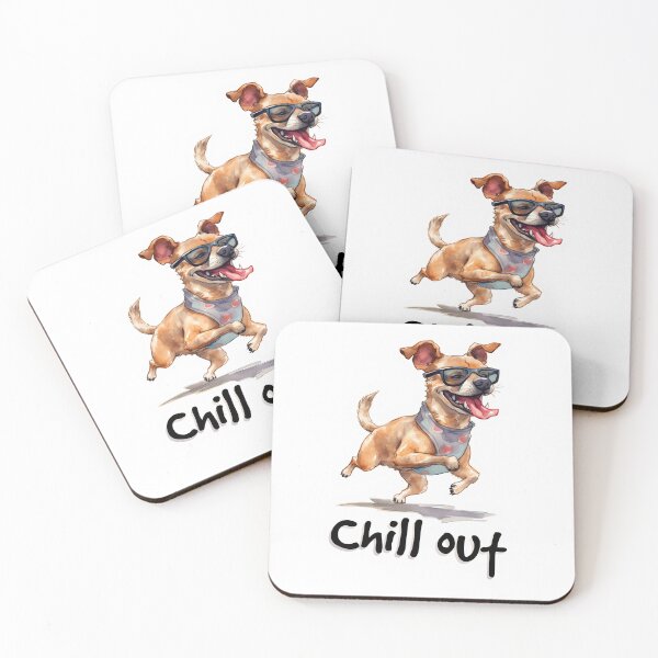 Item preview, Watercolor funny dog chill out designed and sold by FestDizajn.