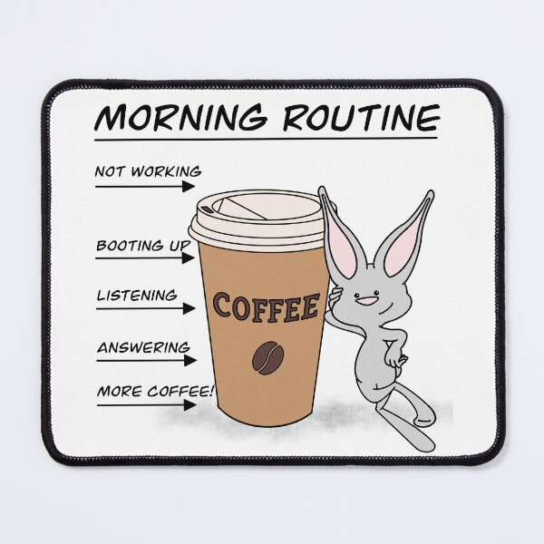 Item preview, Morning Routine Coffee Furry Flinn designed and sold by furryflinn.
